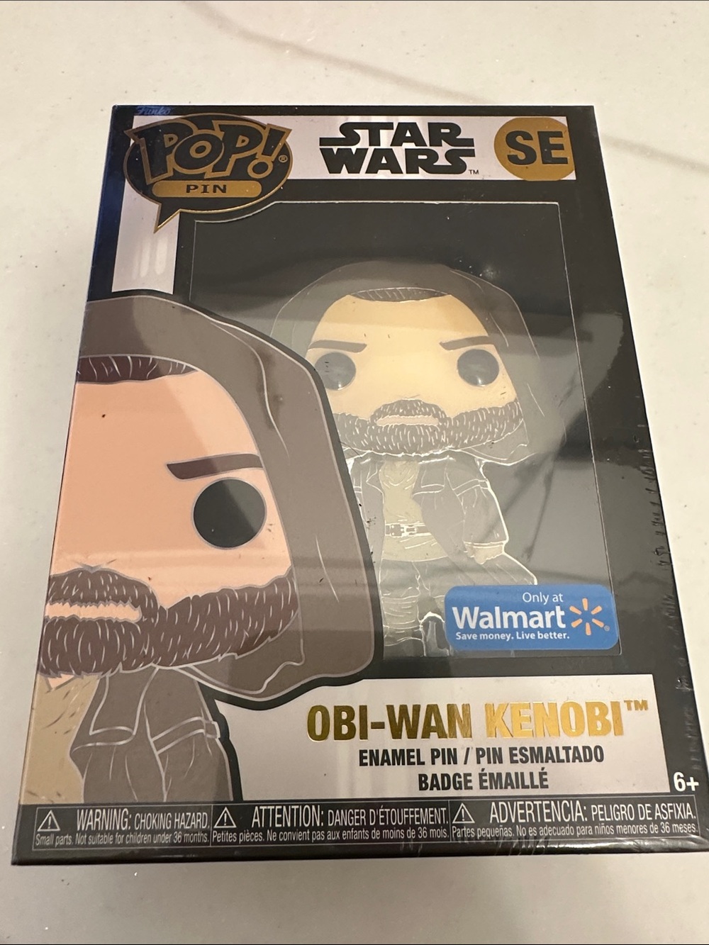 Funko Star Wars Obi-Wan Kenobi Pop! Enamel Pin - Brown, Black, Cream pin